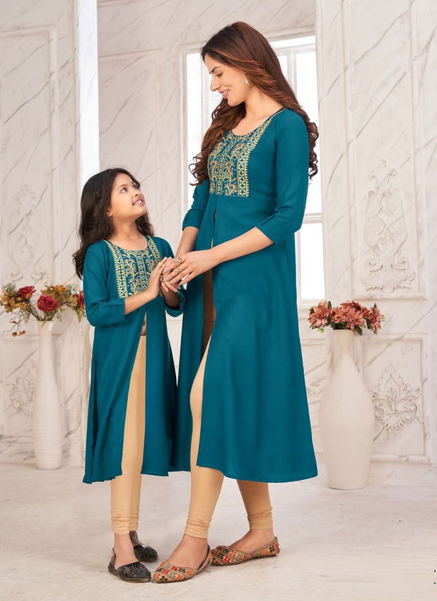 Blue Hills Emotion Mother Daughter Combo Wholesale Kurtis